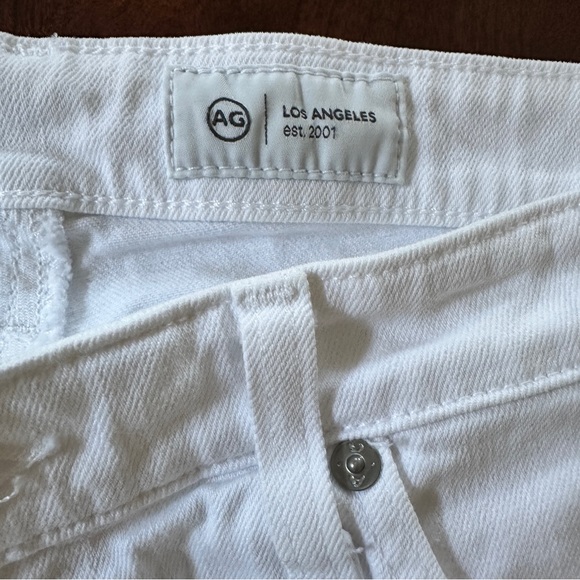 AG Adriano Goldschmied mari crop high rise slim straight White  Jeans 30 - Picture 3 of 8